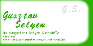 gusztav selyem business card